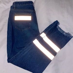 Carmar High rise reflective blue jean